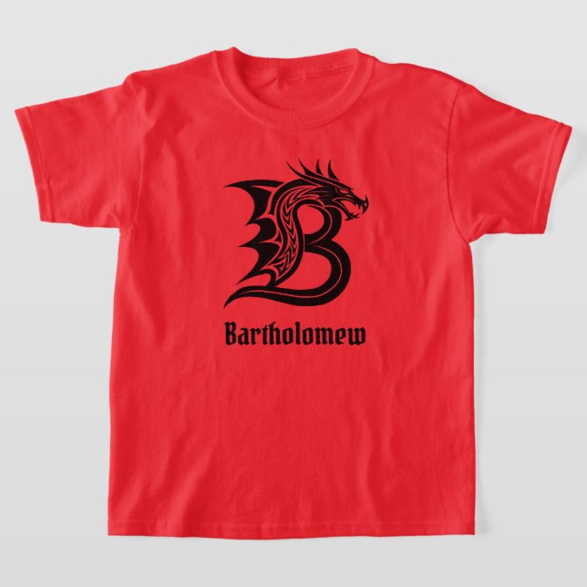 B Dragon Personalise T-Shirt (Laydown)