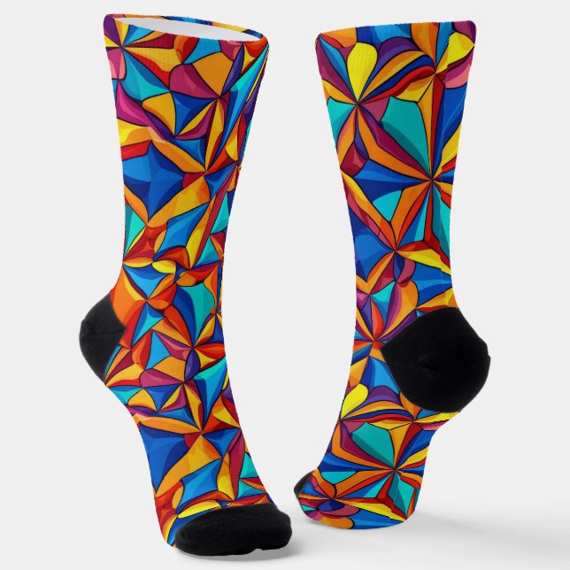 B&E Socks Bold and Elaborate Design 002020 (Angled)