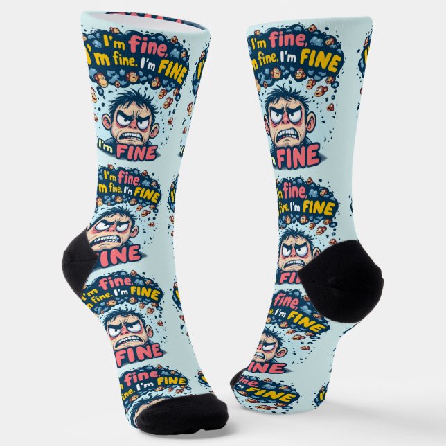 B&E Socks Bold and Elaborate Design 002189 (Angled)
