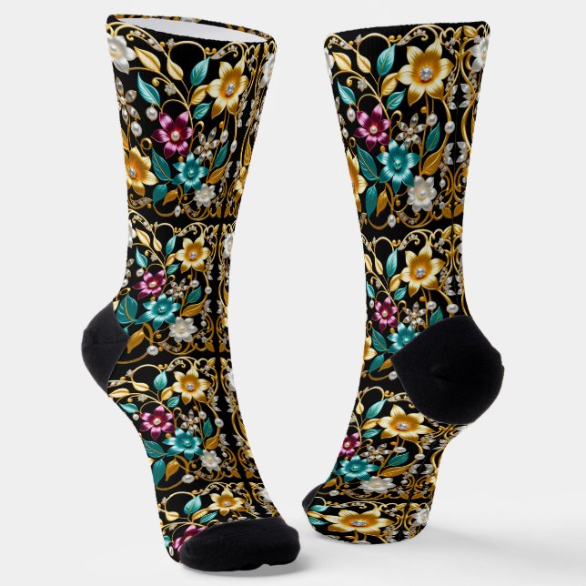 B&E Socks Bold and Elaborate Design 002225 (Angled)