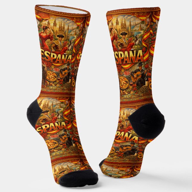 B&E Socks Bold and Elaborate Design 002298 (Angled)