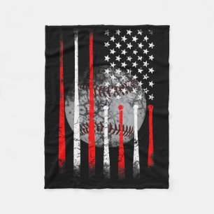 B Fish 4th Of July American Us Flag Patriotic Fish Fleece Blanket