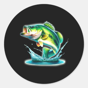 B Fish Jumng Comfort Colors Adult Heavyweight Classic Round Sticker