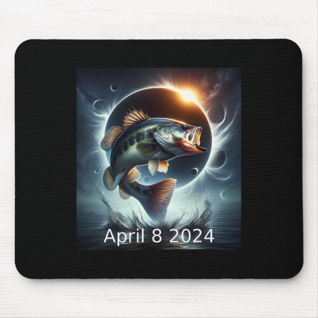 B Fish Solar Eclipse April 8 2024  Mouse Mat (Front)