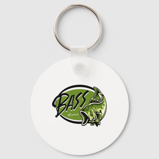 B Fisherman Fishing For B Tee B Whisperer  Key Ring (Front)