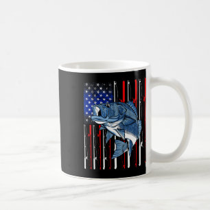 B Fishing American Flag Patriotic Fishing Fisherma Coffee Mug