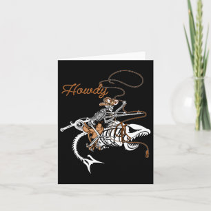 B Fishing Skeleton Howdy Lazy Halloween Costume Co Card