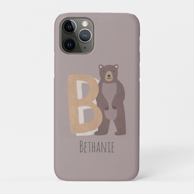 B for Bear Case-Mate iPhone Case (Back)