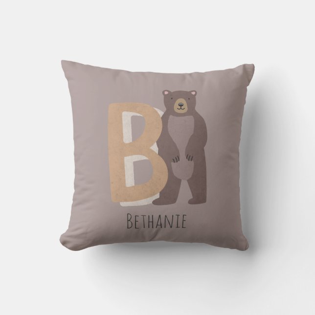 B for Bear Cushion (Front)