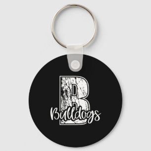 B For Bulldogs School Sports Fan Team Spirit  Key Ring