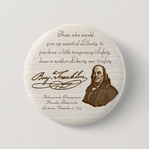 B. Franklin: Liberty & Safety - Button #2