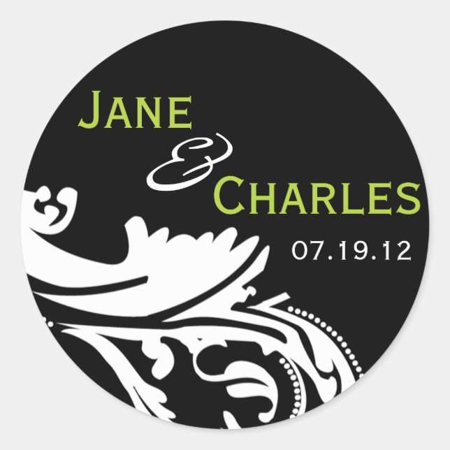 B&G Bride & Groom Graphic Sticker (Front)