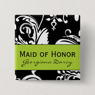 B&G Square Maid of Honour Button