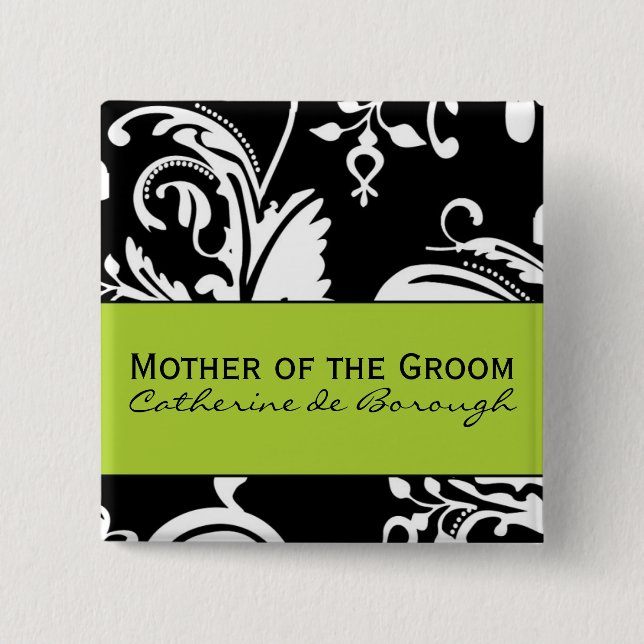 B&G Square Mother of the Groom Button (Front)