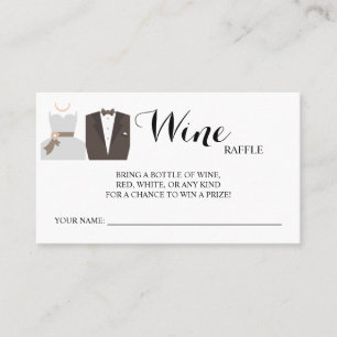 B & G Wine Raffle Wedding Bridal Shower card