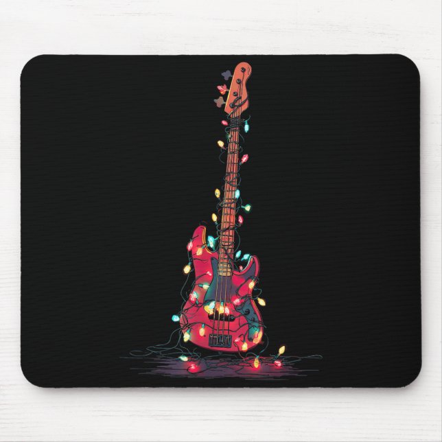 B Guitar Christmas Graphics Lights Lover Player Bi Mouse Mat (Front)
