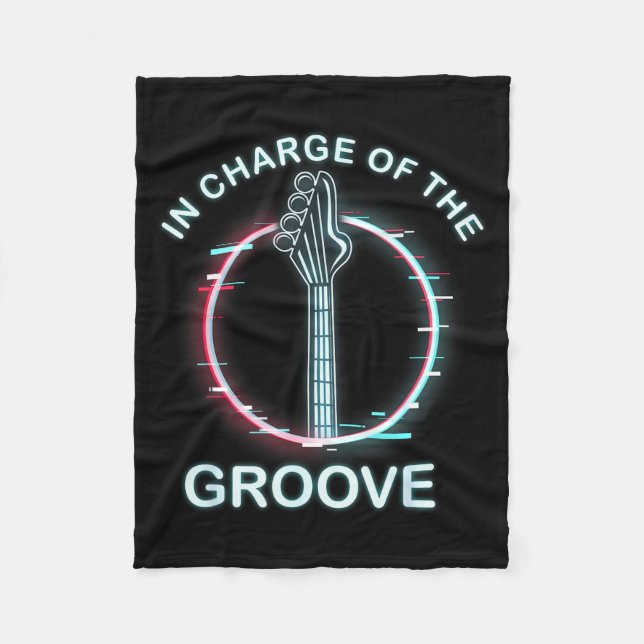 B Guitar Music Cool B-player  Fleece Blanket (Front)