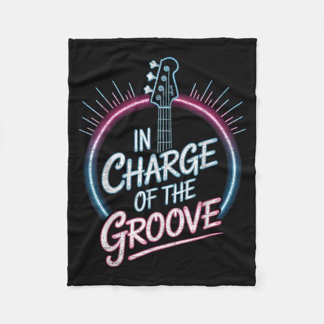 B Guitar Music Funny B-player  Fleece Blanket (Front)