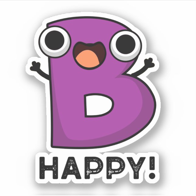 B Happy Funny Alphabet Pun (Front)
