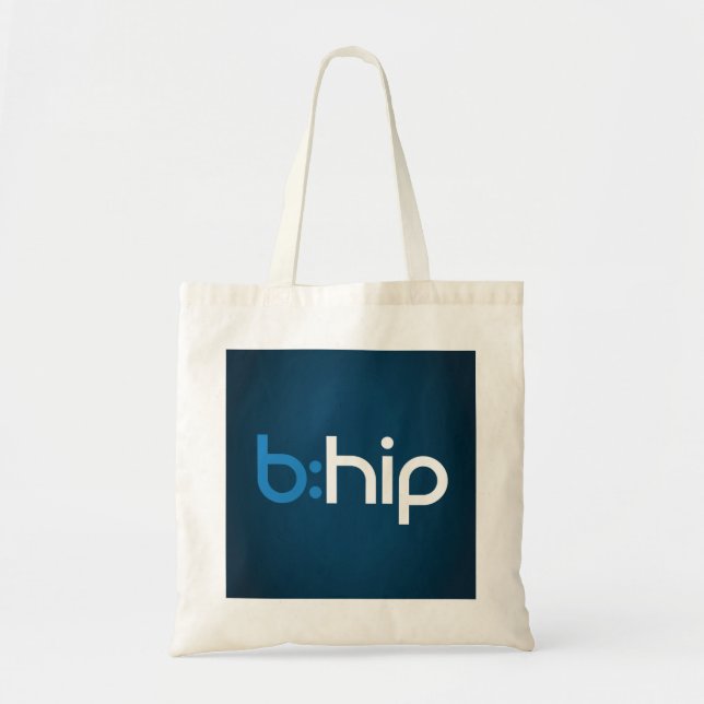 b:hip budget  tote - blue background bag (Front)