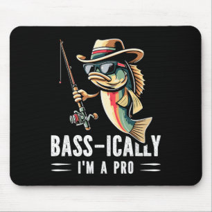B-ically I Am A Pro Funny Fishing Lovers Fish Mouse Mat