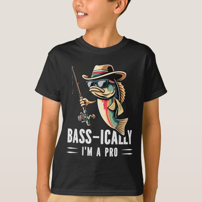 B-ically I Am A Pro Funny Fishing Lovers Fish  T-Shirt (Front)