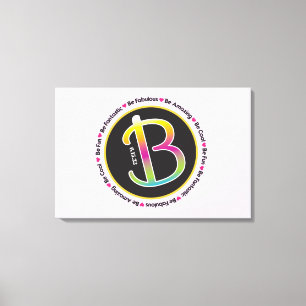 B Initials BE AMAZING Bat Mitzvah Sign In Board