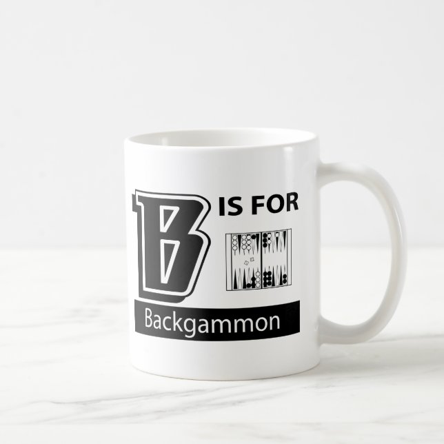 B Is For Backgammon Coffee Mug (Right)