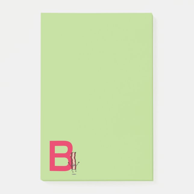 B is for Bacon happy jumping strip abc letter Post-it Notes (Front)
