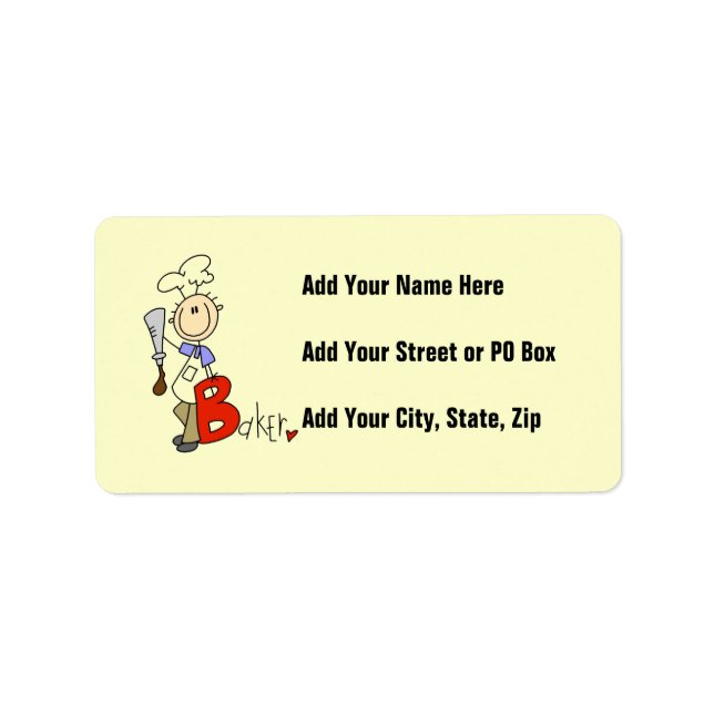 B is for Baker Label (Front)