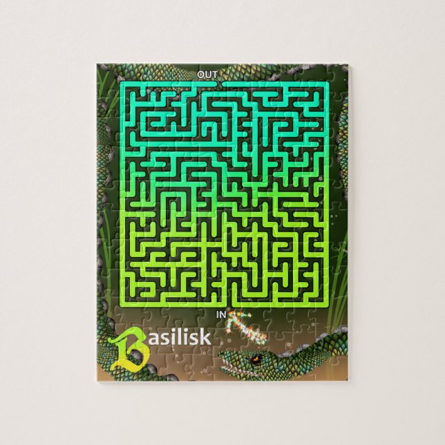 B is for Basilisk Maze Jigsaw Puzzle (Vertical)