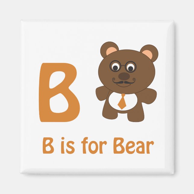 B is for Bear Magnet (Front)
