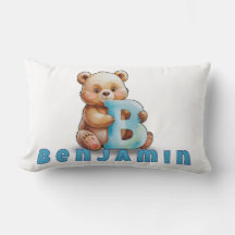 B is for Bear – Personalised Baby Pillow