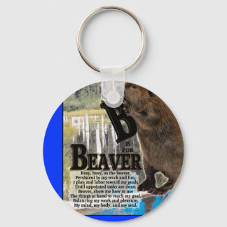 B IS FOR BEAVER KEYCHAIN
