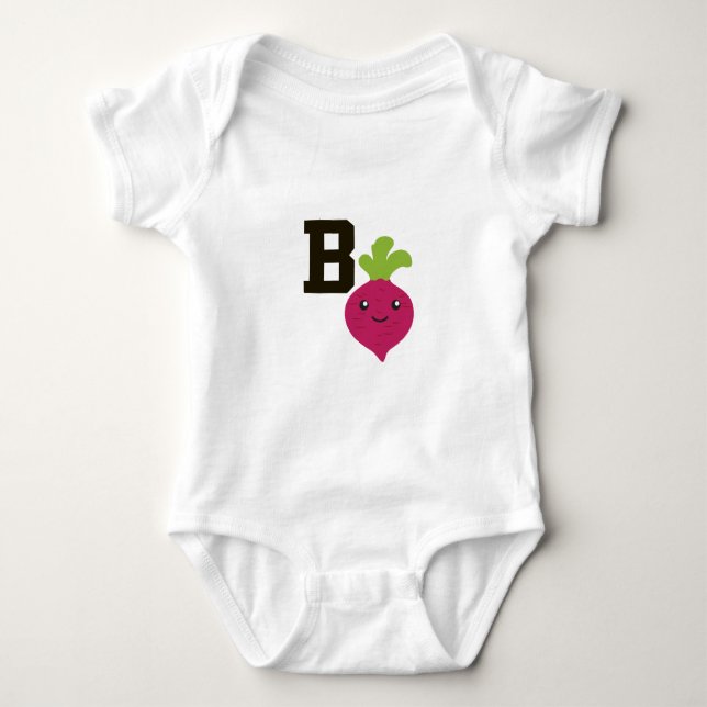 B is for Beet Baby Bodysuit (Front)