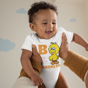 B is for Big Bird Add Your Name Baby Bodysuit