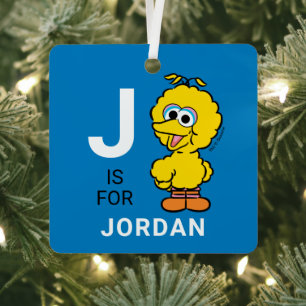 B is for Big Bird Add Your Name Ceramic Ornament