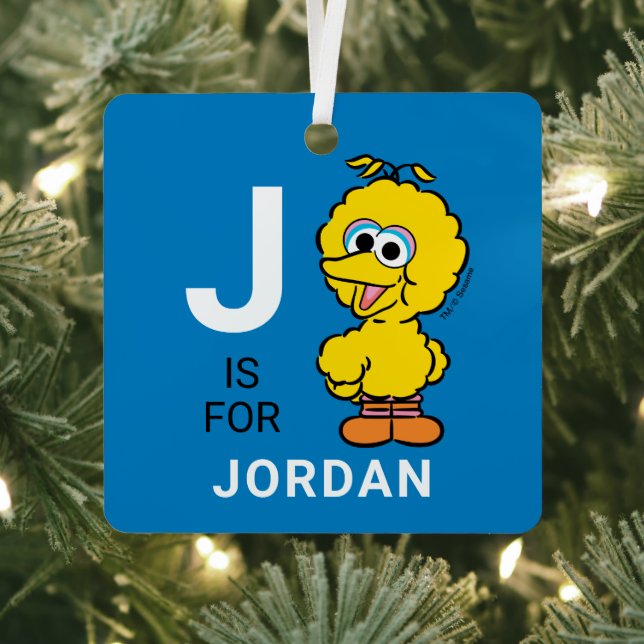 B is for Big Bird | Add Your Name Ceramic Ornament (Insitu)