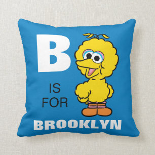 B is for Big Bird Add Your Name Cushion