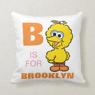 B is for Big Bird Add Your Name Cushion