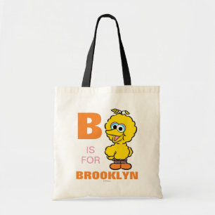B is for Big Bird   Add Your Name Tote Bag