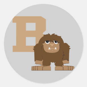 B is for Bigfoot Classic Round Sticker