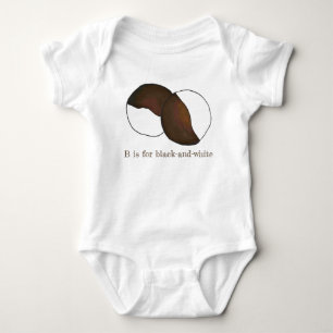 B is for Black-and-White New York City NYC Cookies Baby Bodysuit