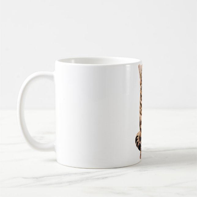 B is for Black Footed Cat Coffee Mug (Left)