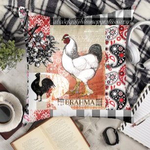 B is for Brahma Backyard Chicken Cushion