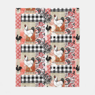 B is for Brahma Backyard Chicken Fleece Blanket