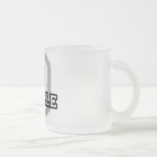 B is for Brielle Frosted Glass Coffee Mug