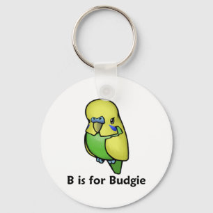 B is for Budgie Key Ring
