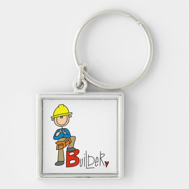 B is for Builder Key Ring (Front)
