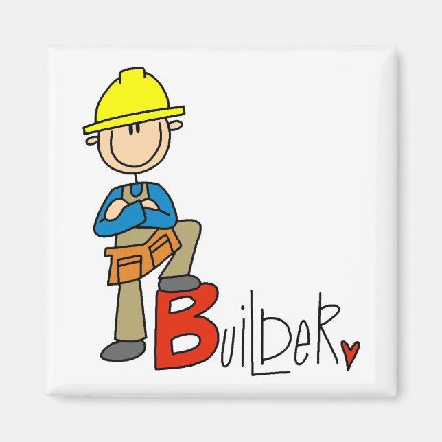 B is for Builder Magnet (Front)